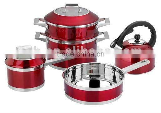 6pcs induction based stainless steel cookware set
