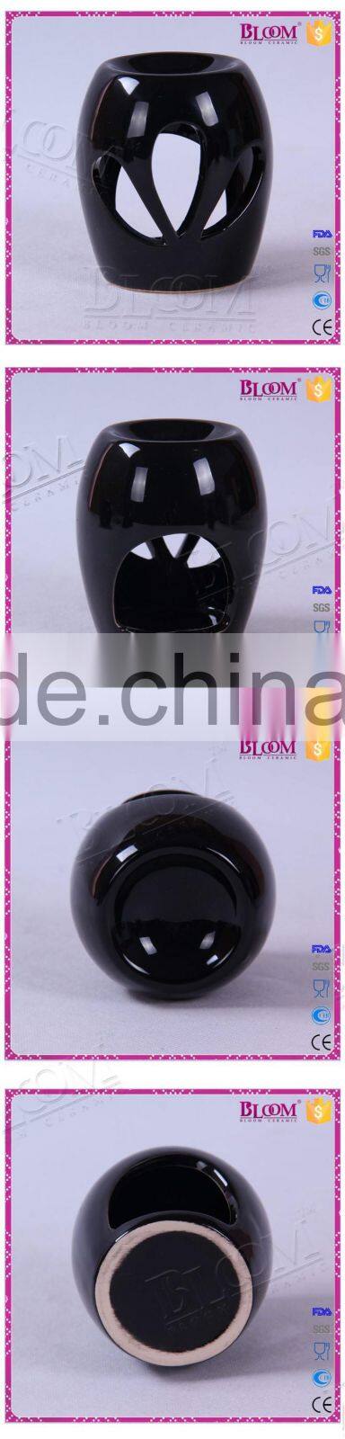 black wholesale ceramic oil burners for decoration