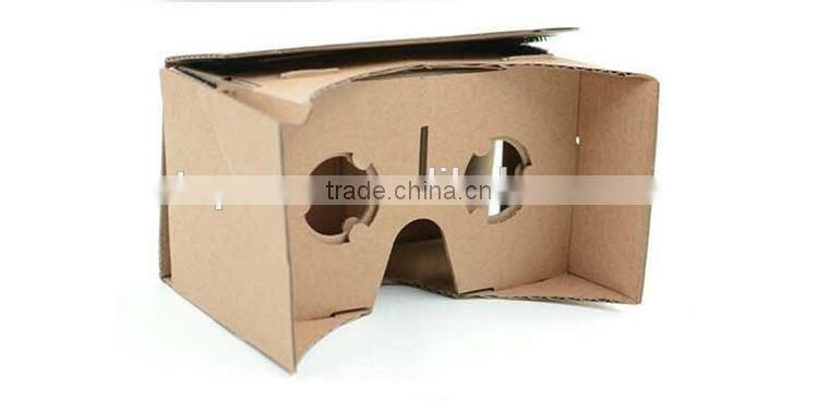 37MM Big Lens Google Cardboard V2.0 VR Box Cardboard 3D Glasses with headwrap