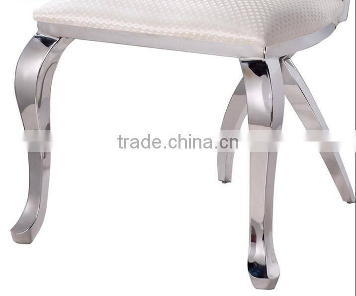 B8069 angel wing white leather recliner dining chair