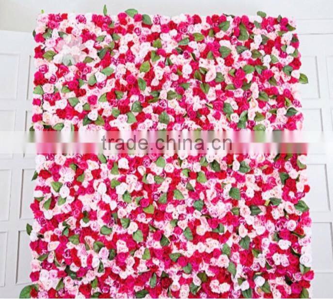 GNW FLW1508-2 Artificial Rose and Hydrangea Blossom Dried Flower Wall for wedding decor
