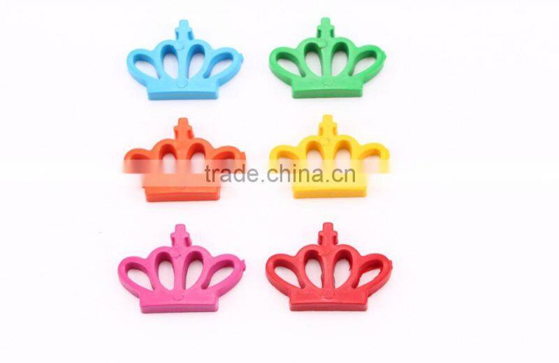 New Design Fancy Crown Shaped 6 Color Crayon, 6 pk Wax Crayon, Novelty Crayon Set