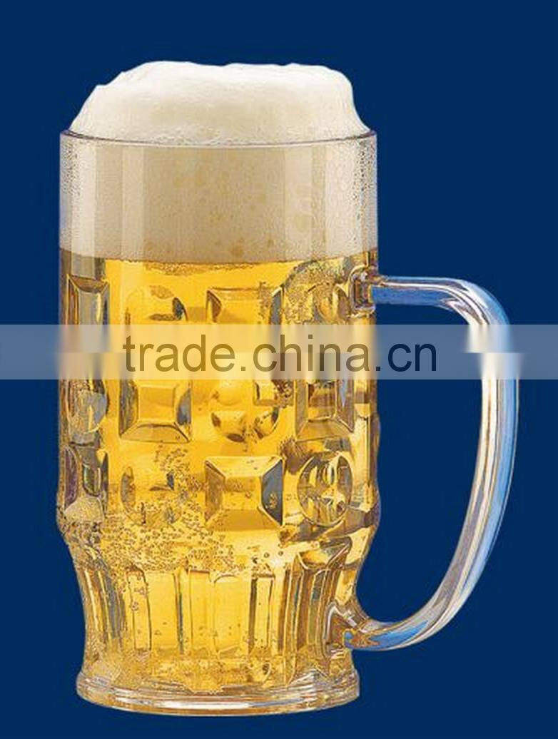 food grade clear glass cup beer with cold color changing design