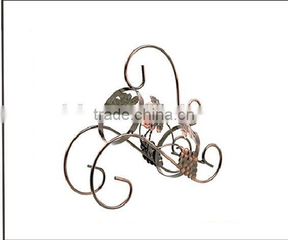 Decorative iron wine bottle holder shelf