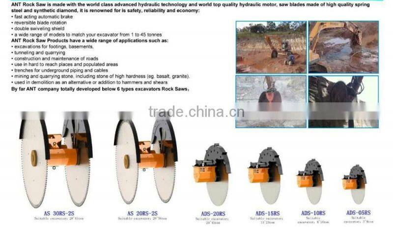 China supplier concrete cutting rock saw tools suit for hydraulic machine