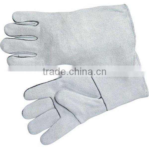 Durable cow split leather welding glove