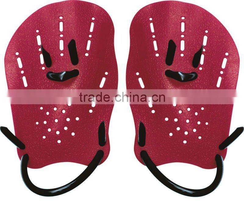 yellow swimming hand paddles