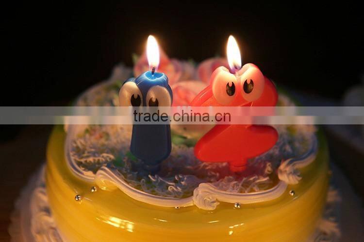 Eye Arabic Numbers Shape Birthday Candle for Children Celebration