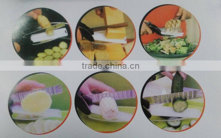 7 in 1 Kitchen Clever Scissors Shears Multi Function Clever Cutter Food Choppers Smart Knife Board Vegetable Slicer
