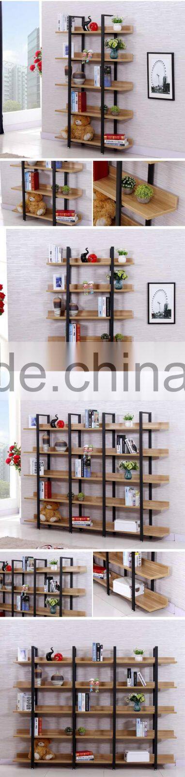 New Design Home Used Steel Bookshelf,Steel-wood bookshelf