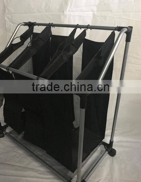 FACTORY SALE!!! Hotel and home usage triple laundry sorter without ironing board/3 lift-off fableable landry sorter