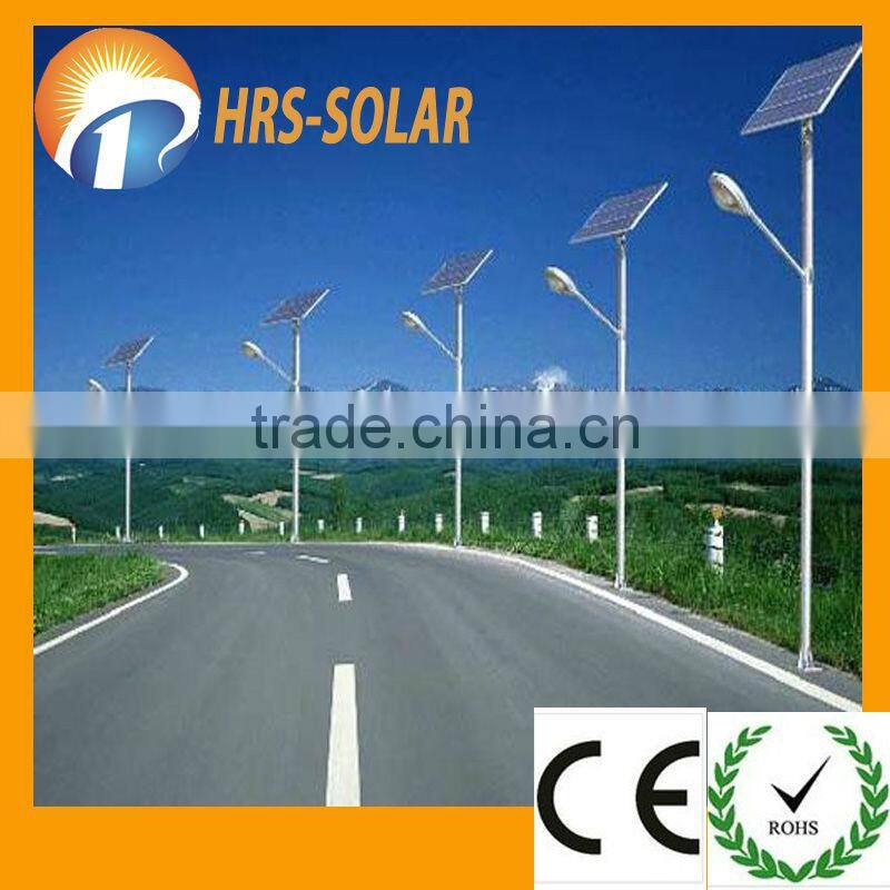 HRS-1010 CE RoHS Approval Solar Street Lamp Galvanized Steel Pole
