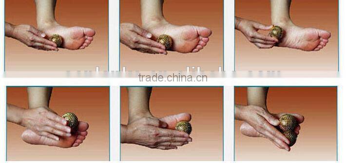 dia.3.2/4.7/5.5cm gold or silvery magnetic hand massager