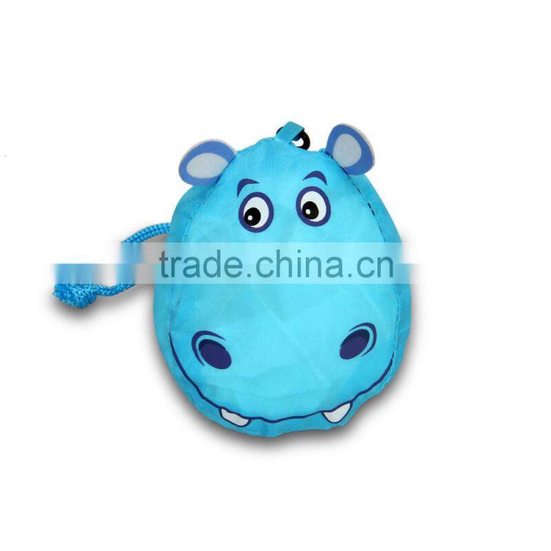 Hippo Animal Folded Shopping Bag