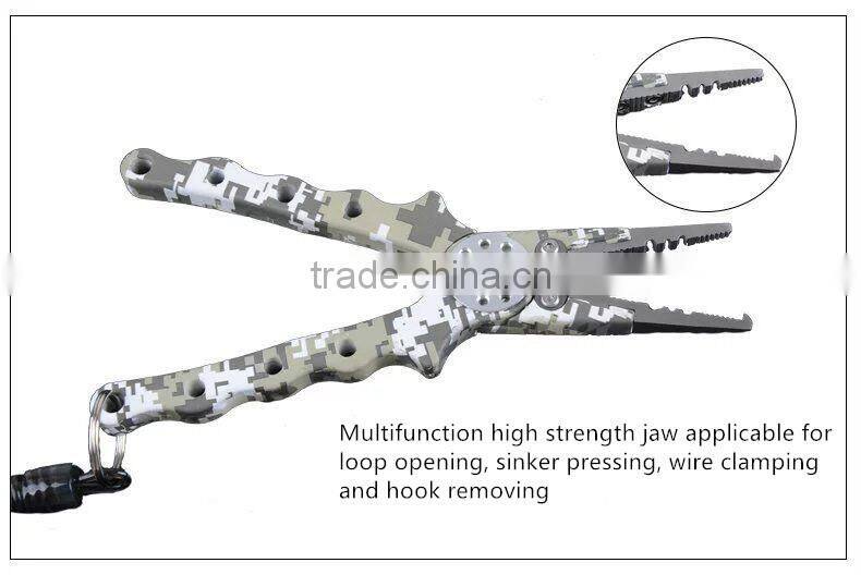 QJ-FP002 7inch camouflage aluminum handle tungsten blade fishing pliers