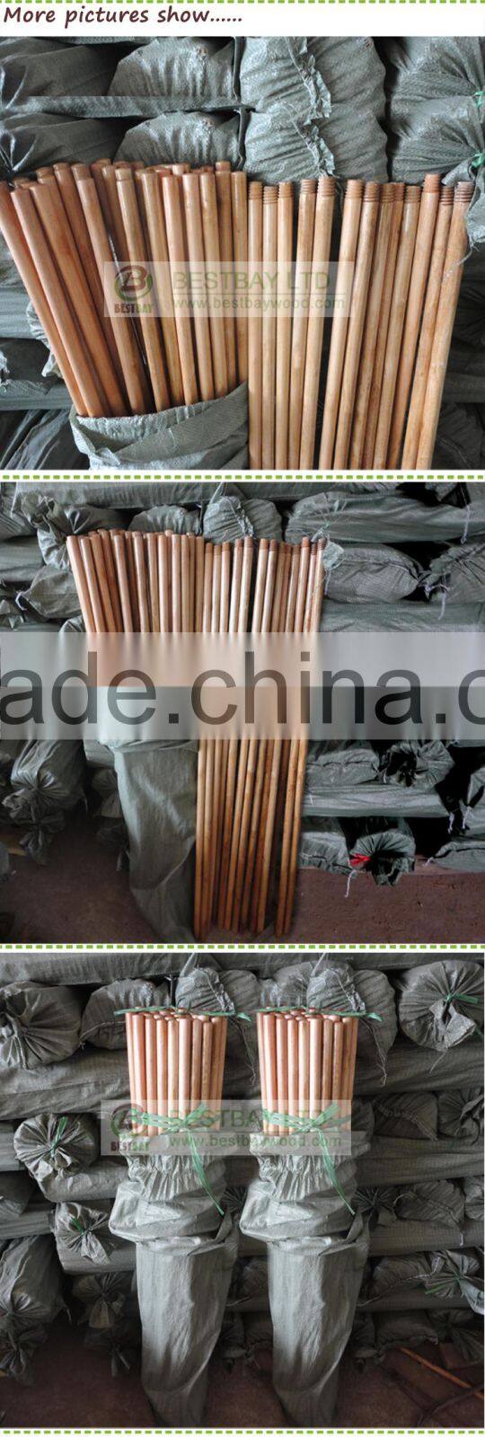 Varnish painted wood broom stick,broom handles