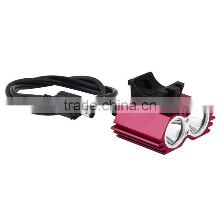 Ultra Bright 8.4V CREE 2X XML U2 LED Bicycle Light Bike Bicycle Light Set 5000 Lumen T6