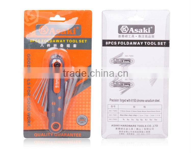 8 PCS Multi hex key wrench set