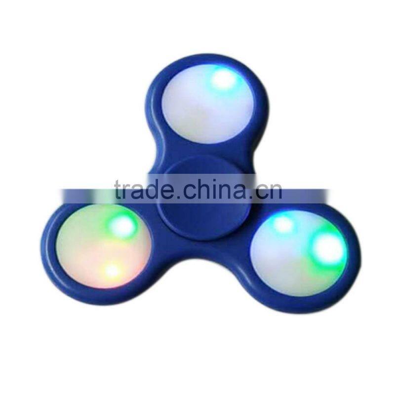 2017 Shine LED Hand Spinner Tri Fidget Finger Spinner EDC Spin Stress Focus Desk Toy