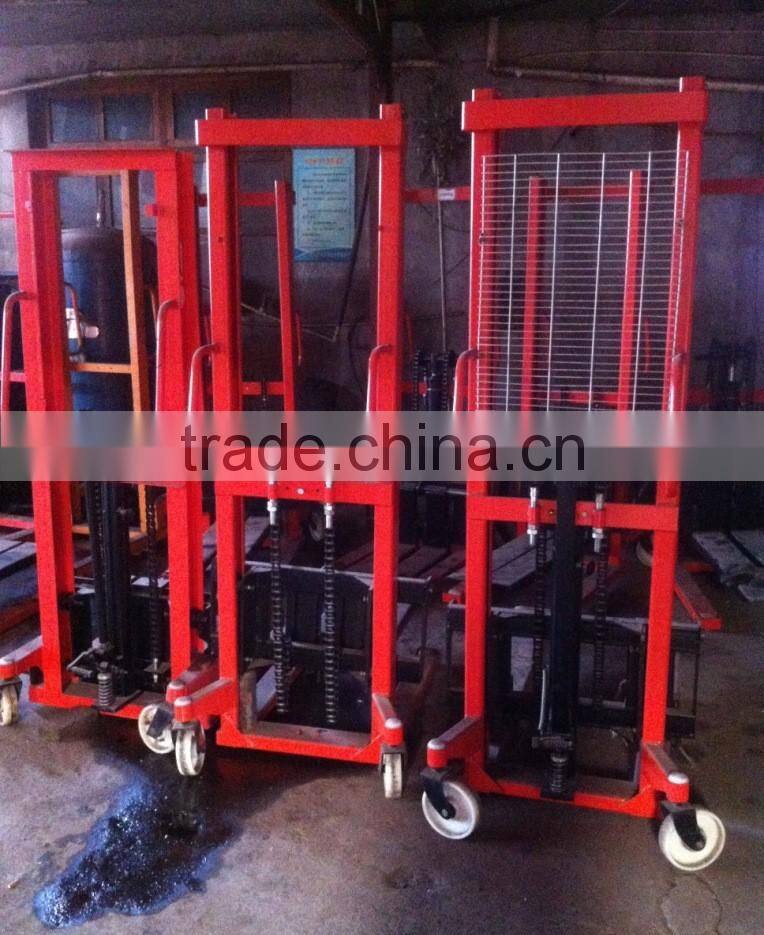 Bottom Price Industrial good quality Hydraulic manual hand stacker forklift