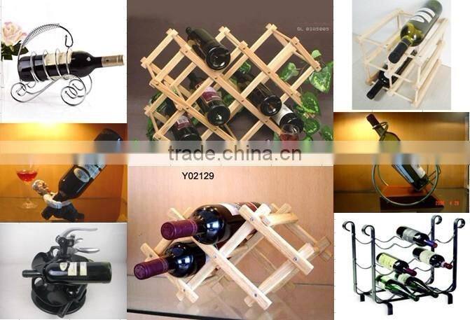 Luxurious fashion latest style round handmade wooden wine rack
