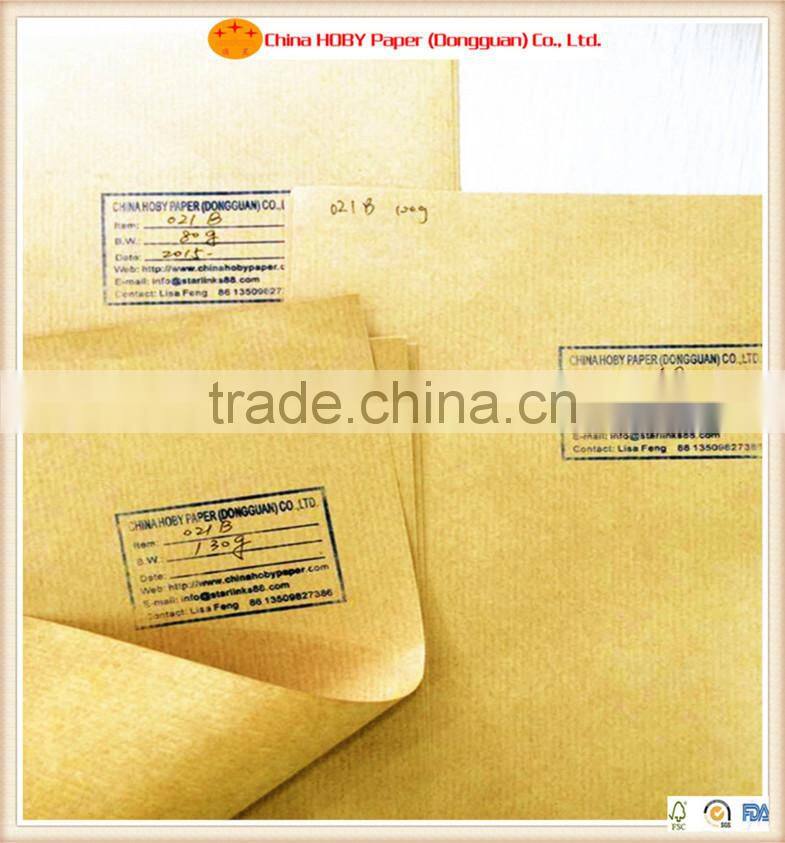 mg ribbed kraft paper for paper bag making