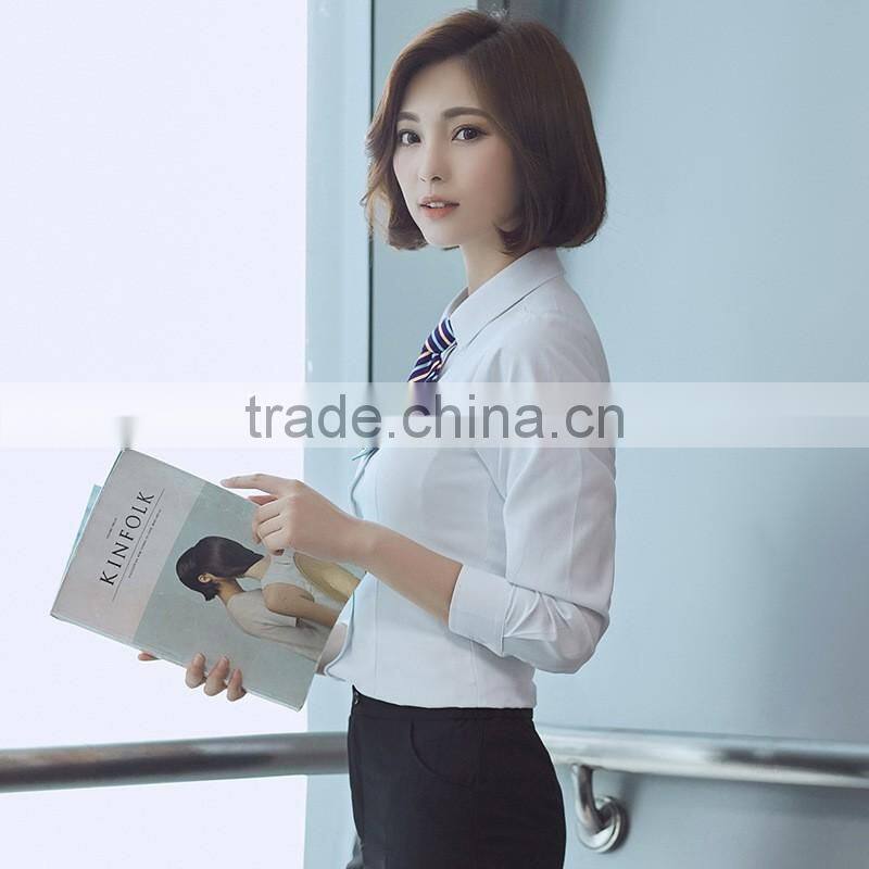 men's dress shirt/business shirt solid color white long sleeve 100%cotton