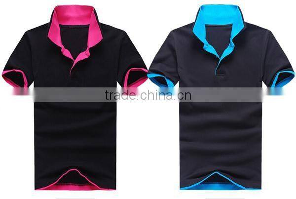 2016 fashionable 200 gsm pique colorful polo shirt design with combination