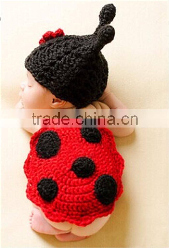 2016 unique new style animal shape baby knitting wool set headband costume photography props