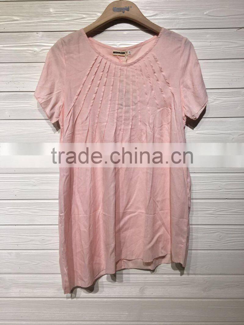 GZY summer hotsale high quality stocklot women thin cotton t-shirt