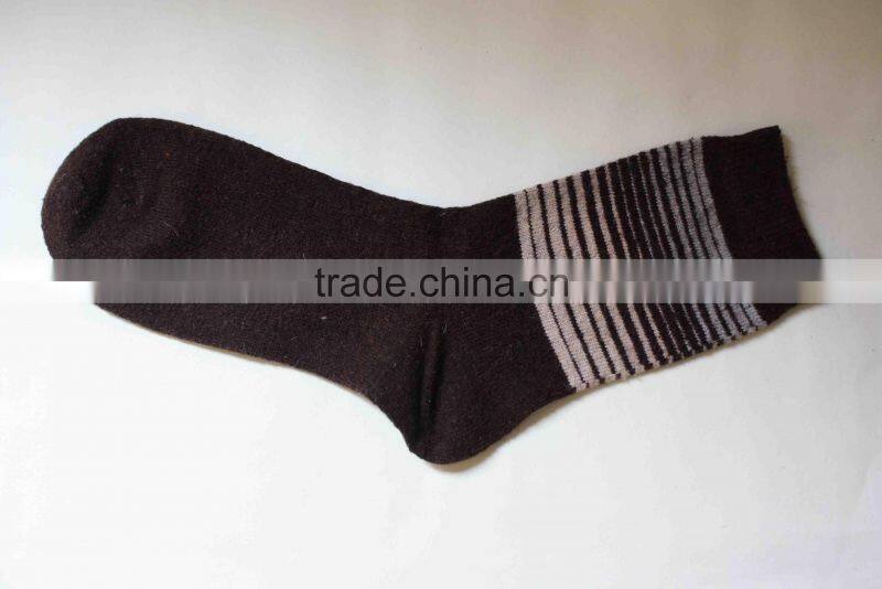 Hand knitted wool socks for men