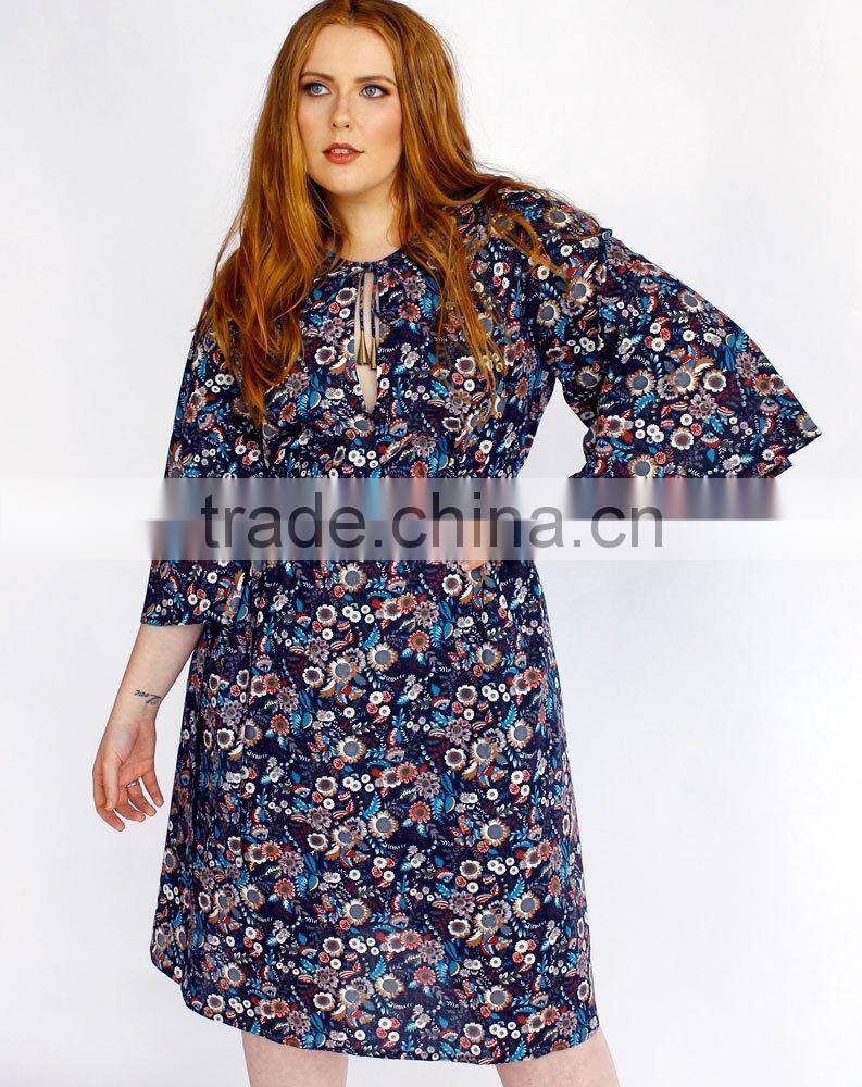 Plus Size Geometrical printed skirt