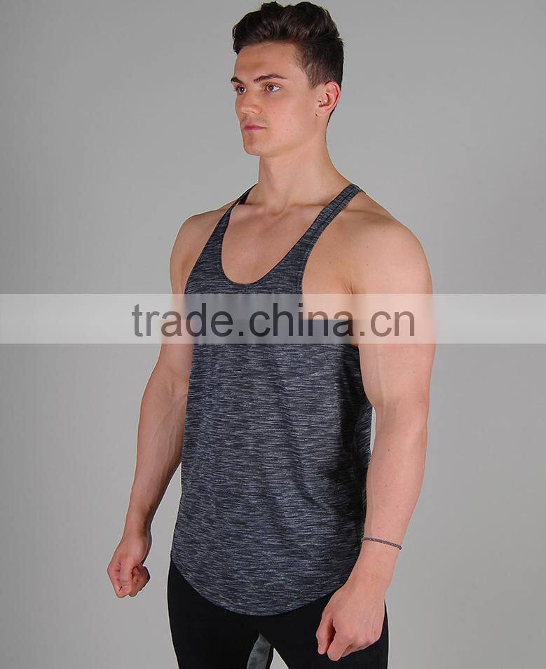 Custom stringer vest, tri-blend fitness singlet, gym tank top