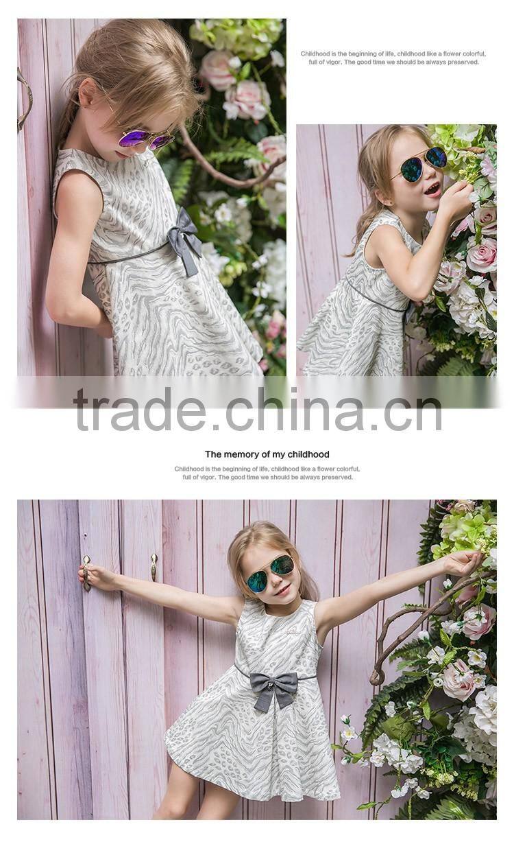 Latest Kids Sleeveless Princess Frock Designs Party Dresses Girls Summer Dress With A Bow