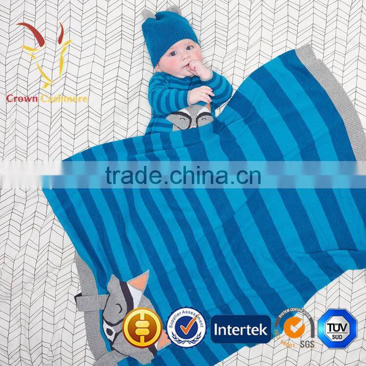 Striped Cashmere Plush Super Soft Throw Blanket