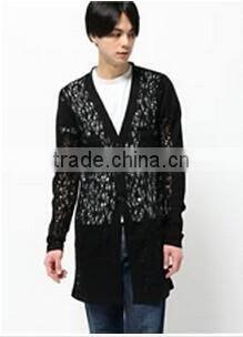 2016 man black cardigan uniform sweater