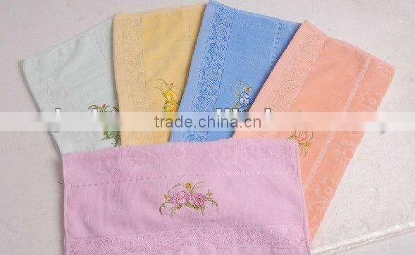 cotton embroider logo beach towel