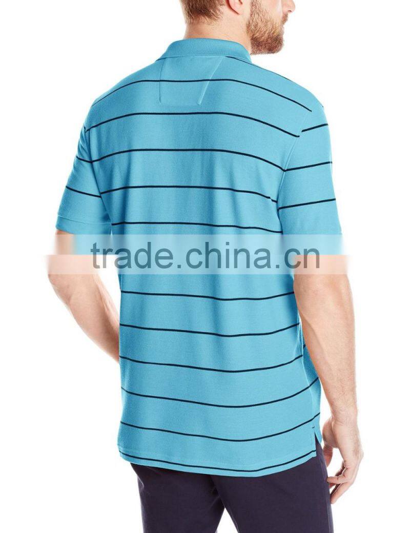 Hot sell fashion clothes online shopping strip polo collar t-shirt printing machine sports jersey gym wear men polo shirt