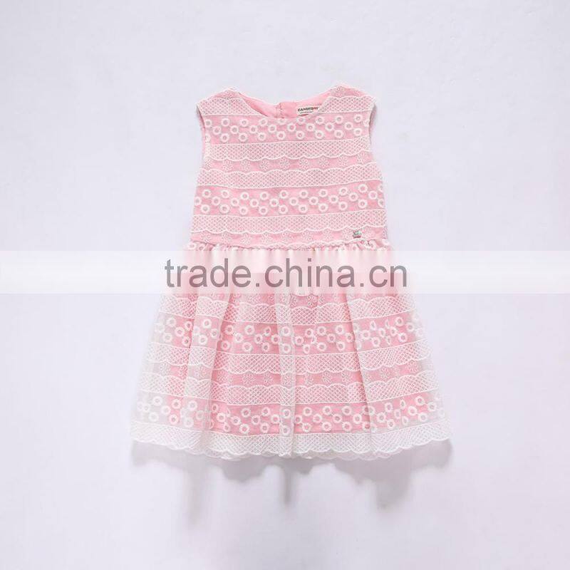 S17616A 2017 Kids Frocks Designs Little Girls Lace Summer Dresses