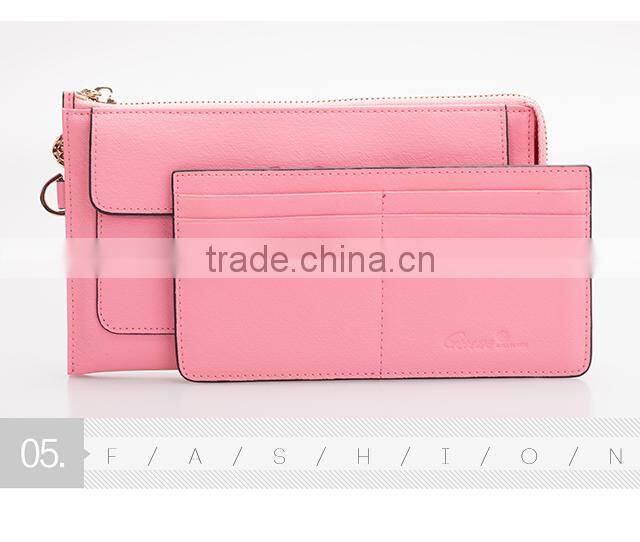 Wholesales Guangzhou Genuine Cow Leather Ladies Envelope Clutch Bag Women Clutch HandBag