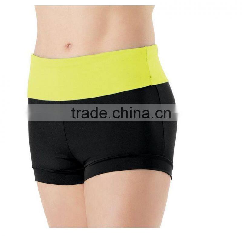 High Quality Bright Color Waist Competition Shorts E16013