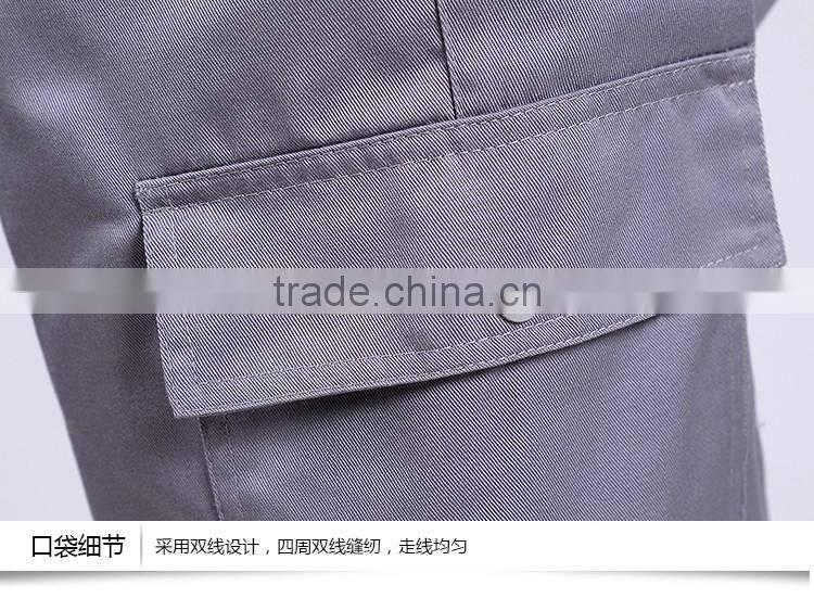 Juqian 2016 factory price new mens working uniform poly cotton cheap cargo uniform work pants with side pockets