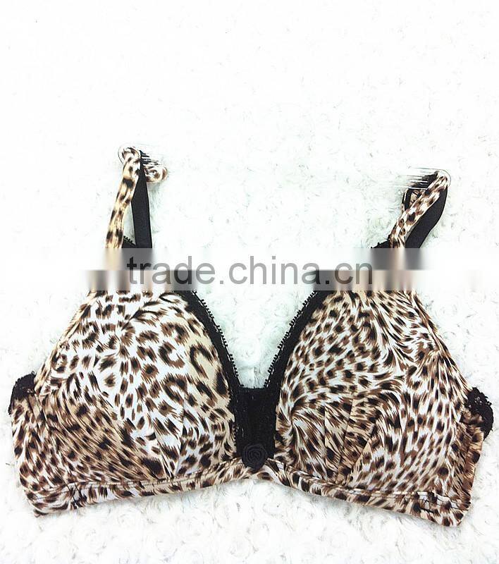 Leopard grain fashion spandex bra sexy bra underwear custom bra manufacture