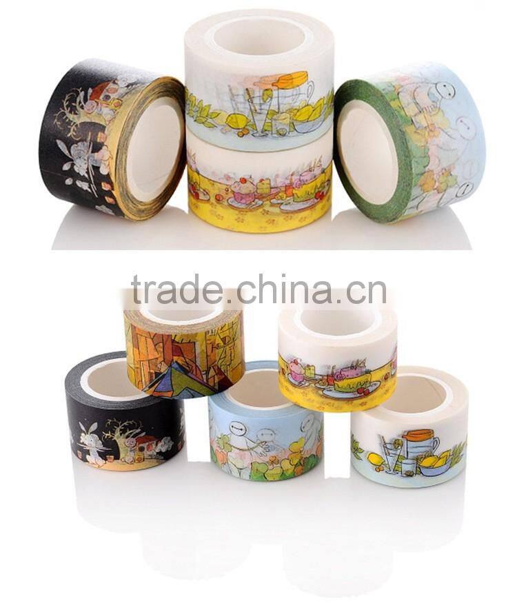 2.5cm*10m washi tape can be teared by hand adhesive paper tape cute planner accessories