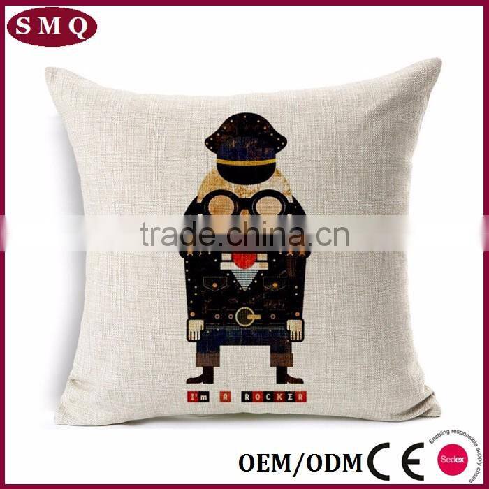 cartoon charactor printing chair cushion pillow cover