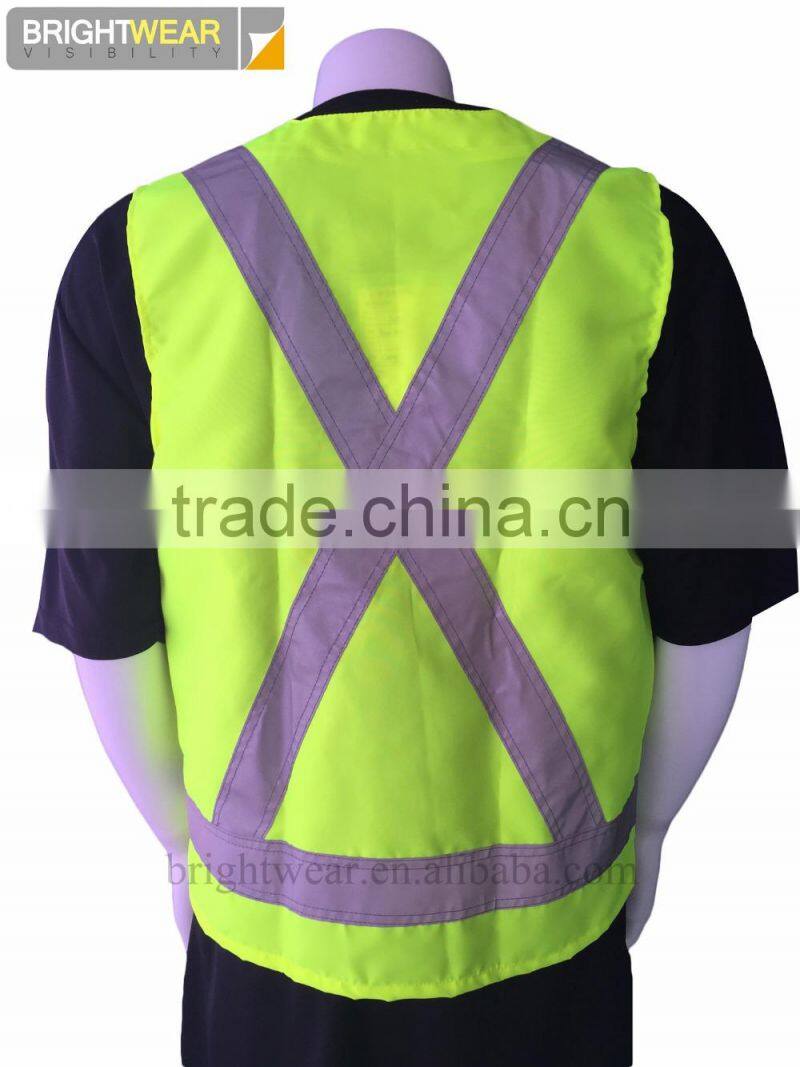 hi vis yellow Canada market snaps closure reflecting vest
