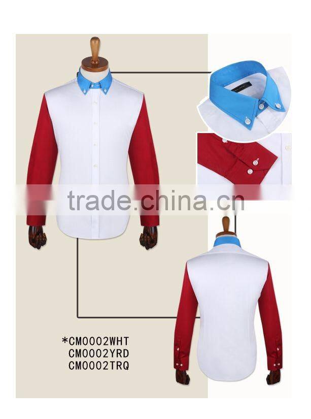 100% cotton blue poplin custom made to measure custom mens dress shirt