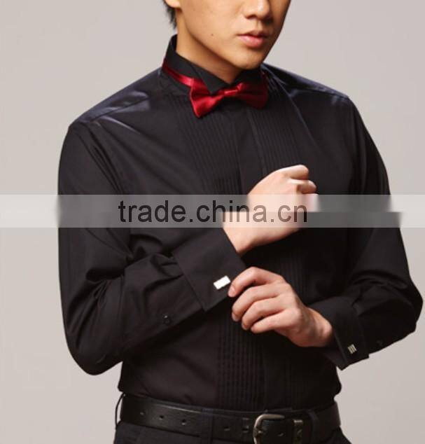 mens long sleeve wing tip collar tuxedo shirt