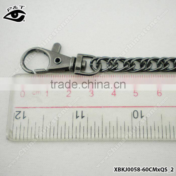 60CM Gunmetal Metal Chain Decorative colored chains for bags