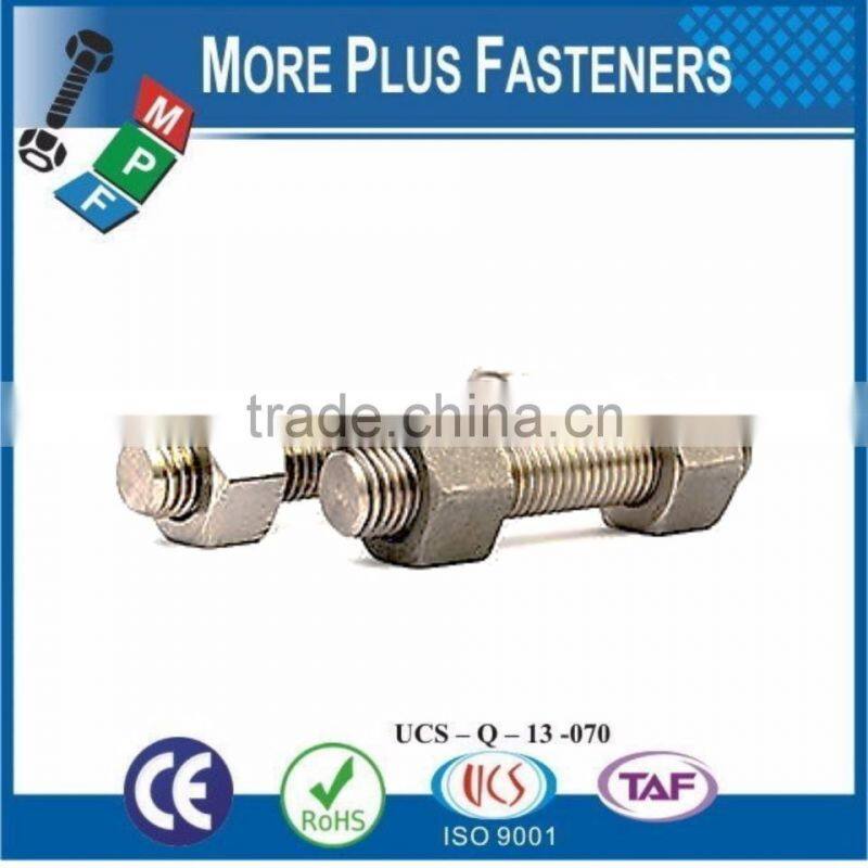 Made In Taiwan Stainless Steel Xylan Coated Colored Stud Bolts with Hexagon Nuts